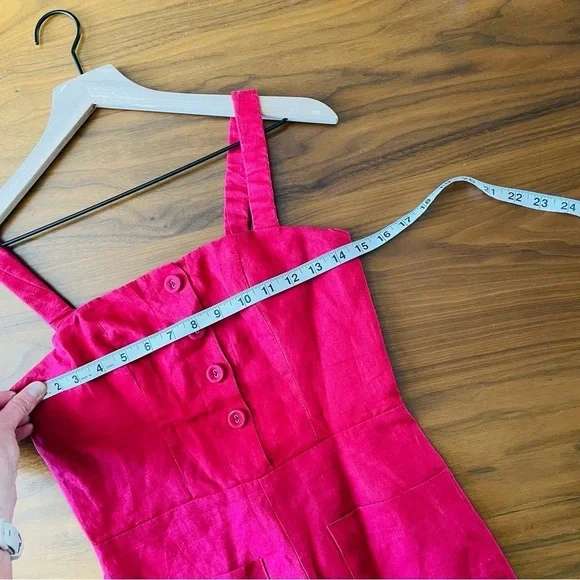 STAUD Bay Cropped Red Jumpsuit - Picture 12 of 15